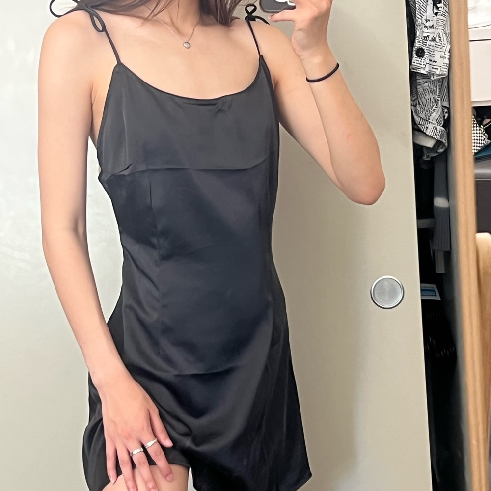 nastay gal satin silk slip dress